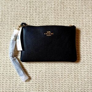 Coach Corner Zip Signature Wristlet